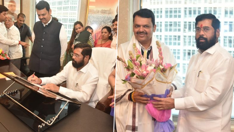 Maharashtra CM Eknath Shinde Officially Takes Charge of CMO at Mantralaya