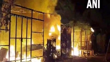 India News | Rajasthan: Fire Breaks out in Vegetable Market in Dholpur District