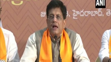 India News | Piyush Goyal Hits out at KCR over Dynastic Politics, Says Telangana Govt Has Become a Symbol of Corruption