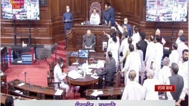 India News | Parliament Monsoon Session: RS Adjourned for the Day Following Opposition Uproar