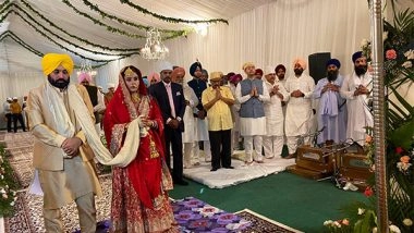 India News | Punjab CM Bhagwant Mann Weds Gurpreet Kaur in Traditional Sikh Ceremony