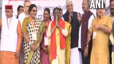 India News | NDA Presidential Candidate Droupadi Murmu Arrives in Raipur