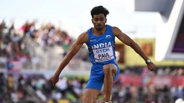 Sports News | World Athletics Championships: Eldhose Paul Finishes Ninth in Triple Jump