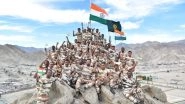 Azadi Ka Amrit Mahotsav: ITBP Troops Wave National Flag at 12,000 Feet in Ladakh
