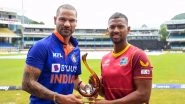IND vs WI 1st ODI 2022 Toss Report & Playing XI: Ravindra Jadeja Misses Out Due to Injury As Nicholas Pooran Opts To Bowl