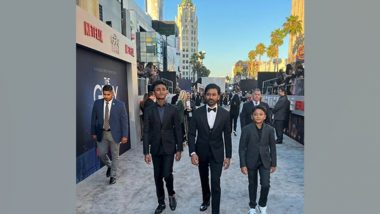 Dhanush Thinks His Sons Yathra and Linga 'Completely Stole the Show' at The Gray Man Premiere in LA