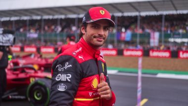 British GP 2022 Live Streaming Online: Get Live Telecast Details of F1 Race From Silverstone Circuit on TV in India
