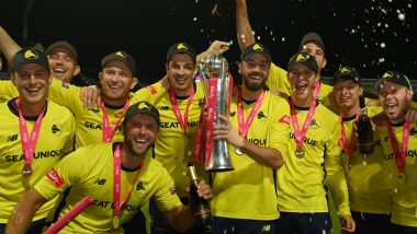 T20 Blast 2022 Final Last Ball Drama: Hampshire Hawks Win Vitality Blast Title by One Run After Controversy Ensues (Watch Video)