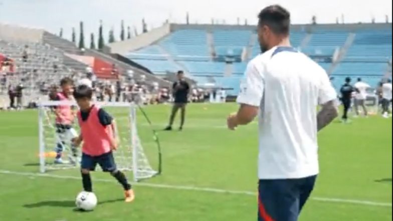 Lionel Messi, Neymar, Kylian Mbappe Train With Kids Ahead of PSG vs Kawasaki Club Friendly in Japan (Watch Video)