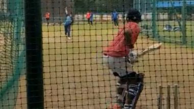 Jhulan Goswami Bowls to KL Rahul in the Nets at NCA (Watch Video)