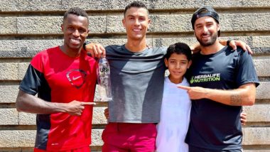 Cristiano Ronaldo Poses With Son and Friends Amid Manchester United Transfer Saga (See Pic)