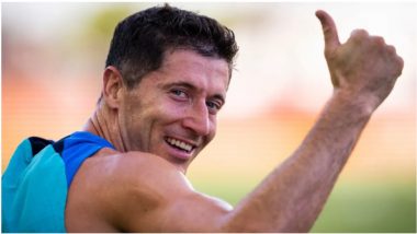 Robert Lewandowski Takes Part in His First Barcelona Training Session (See Pics)