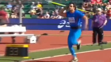 Neeraj Chopra Javelin Throw Video Highlights: Watch Indian Olympic Star Secure a Place in Finals of World Athletics Championships 2022