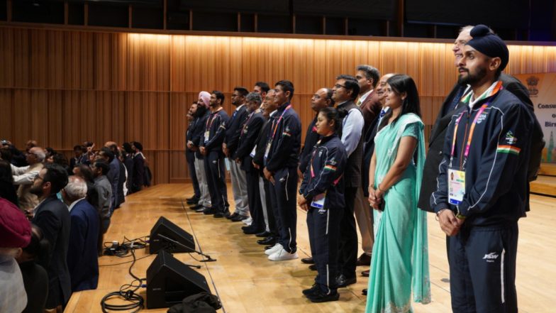 CWG 2022: Team India Athletes Get Warm Welcome in Birmingham, Attend Special Programme Organized by Indian High Commission Ahead of Commonwealth Games 2022 Opening Ceremony (See Pics)