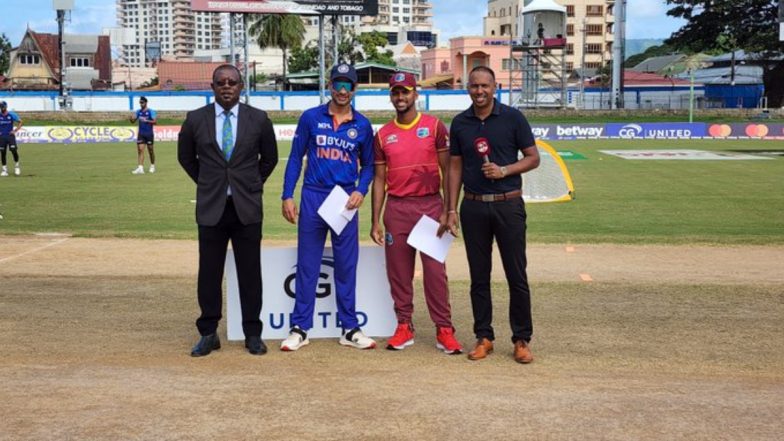 IND vs WI 3rd ODI 2022 Toss Report & Playing XI: Prasidh Krishna Comes in For Avesh Khan as Shikhar Dhawan Opts to Bat