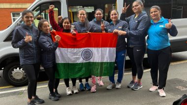 CWG 2022: Mirabai Chanu Sends a Strong Message to Opponents Ahead of Commonwealth Games, Posts a Women’s Group Photo Holding Indian Flag