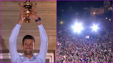Wimbledon 2022 Winner Novak Djokovic Receives Warm Welcome by Fans in Serbia As he Returns Home (Watch Video)