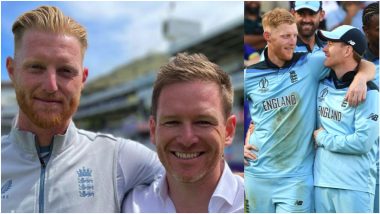 Ben Stokes and Eoin Morgan Recreate Pose From England’s World Cup Win at Lord’s Cricket Ground on This Day in 2019 (See Pic)