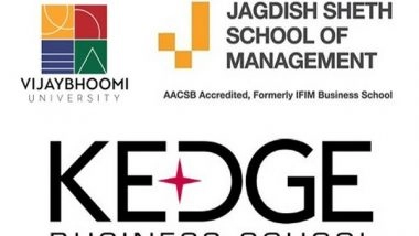 Business News | KEDGE Business School a Triple Accredited Institution by AACSB, AMBA and EQUIS Customizes Its International BBA Program for India in Collaboration with JAGSoM with Special India Tuition Fee