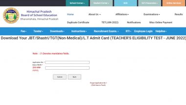 HP TET Admit Card 2022: Admit Card for HP TET Exams To Be Held on July 31 Released at hpbose.org; Know Steps To Download Hall Ticket