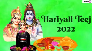 Happy Hariyali Teej 2022 Greetings: Observe the Holy Fast by Sending WhatsApp Messages, Images, Facebook Status Quotes & SMS to Fasting Married Women