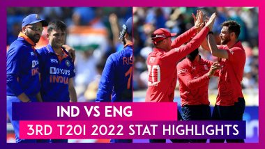 India vs England, 3rd T20I 2022 Stat Highlights: Suryakumar Yadav Shines But Hosts Win
