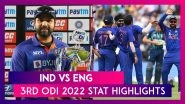 India vs England, 3rd ODI 2022 Stat Highlights: Visitors Clinch Series Win
