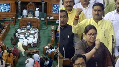 Rashtrapatni Remark Row: 'Sonia Gandhi, You Sanctioned the Humiliation of Droupadi Murmu', Says Smriti Irani in Lok Sabha
