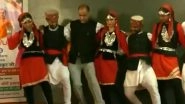Himachal Pradesh CM Jairam Thakur Dances With Folk Artists at an Event in Mandi (Watch Video)