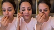MS Dhoni&rsquo;s Wife Sakshi Applies Blush Using Cherries, Nails Fruit Makeup Challenge in Viral Video