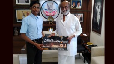 R Praggnanandhaa Meets Rajnikanth Ahead of 44th Chess Olympiad