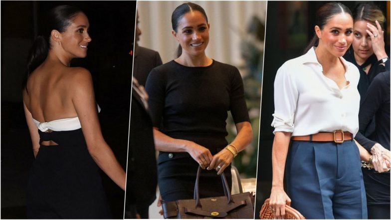 Meghan Markle Wore a Strapless Jumpsuit and Toe-Ring Sandals