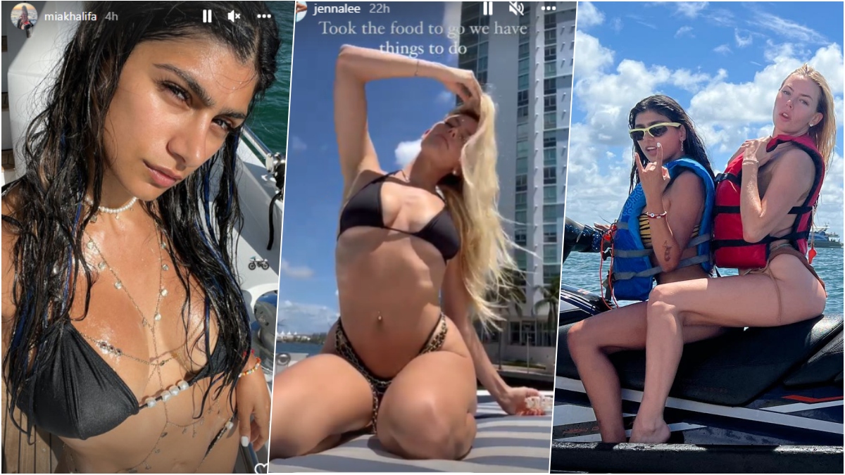 Mia Khlafia Xxxhot Sex Videos Download - Mia Khalifa and Jenna Lee Post Super Sultry Photos and Videos As Pornhub  Queen Enjoys Private Yacht Day Out With Friends in Miami! | ðŸ–ï¸ LatestLY