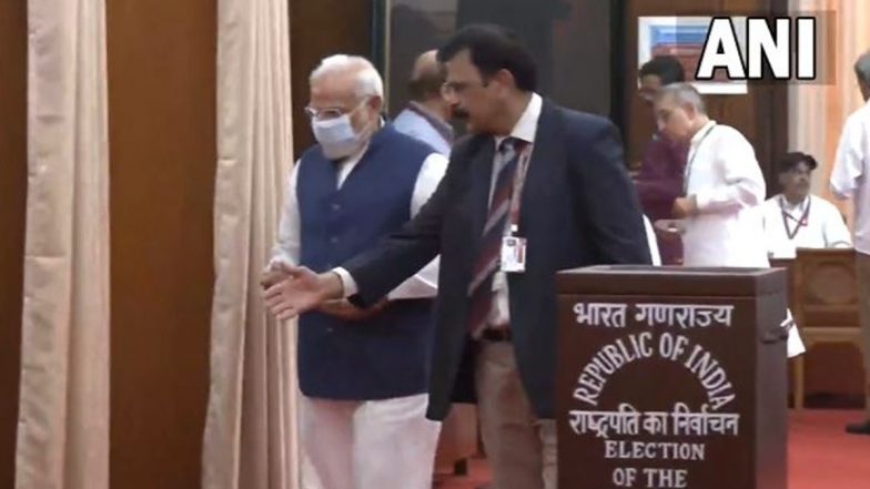 Presidential Elections 2022: PM Narendra Modi Votes in Delhi To Elect New President