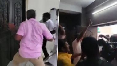 Tamil Nadu: Ahead of Party's General Council Meeting, O Paneerselvam Supporters Break Open the Door of AIADMK Office in Chennai (Watch Video)