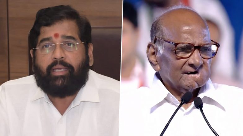 Maharashtra CM Eknath Shinde Says, 'Sharad Pawar Is a Big Leader, but Whatever He Says Is Just the Opposite of Fact'