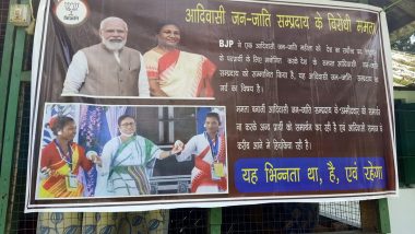 West Bengal: Posters Calling CM Mamata Banerjee ‘Anti-Tribal Community’ Being Put Up by BJP