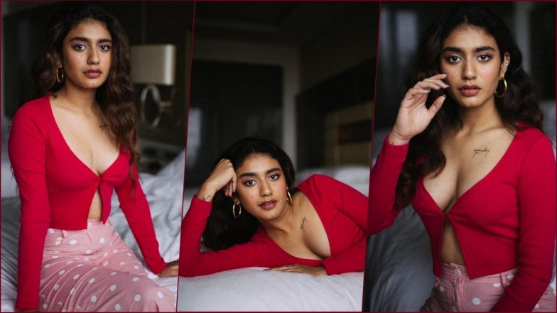 Priya Prakash Sex - Priya Prakash Varrier Oozes Sex Appeal in Red Cleavage-Revealing Top and  Pink Polka Dot Pants, Flaunts 'Carpe Diem' Tattoo in Hot Photos | ðŸ‘—  LatestLY