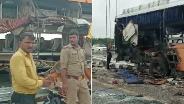 Purvanchal Expressway Accident: 8 Killed in Bus Accident in Barabanki, Uttar Pradesh CM Yogi Adityanath Expresses Grief Over Loss of Life
