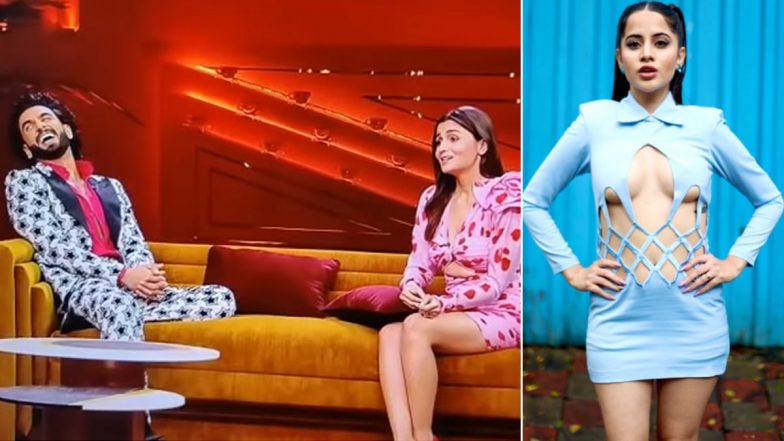 Koffee With Karan Season 7: Ranveer Singh Calls Urfi Javed a 'Fashion Icon' During Rapid Fire Round on the Couch (Watch Video)