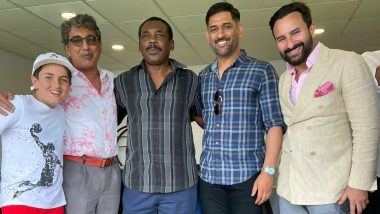 Saif Ali Khan Meets West Indies Legend Gordon Greenidge and MS Dhoni in London (View Viral Pic)