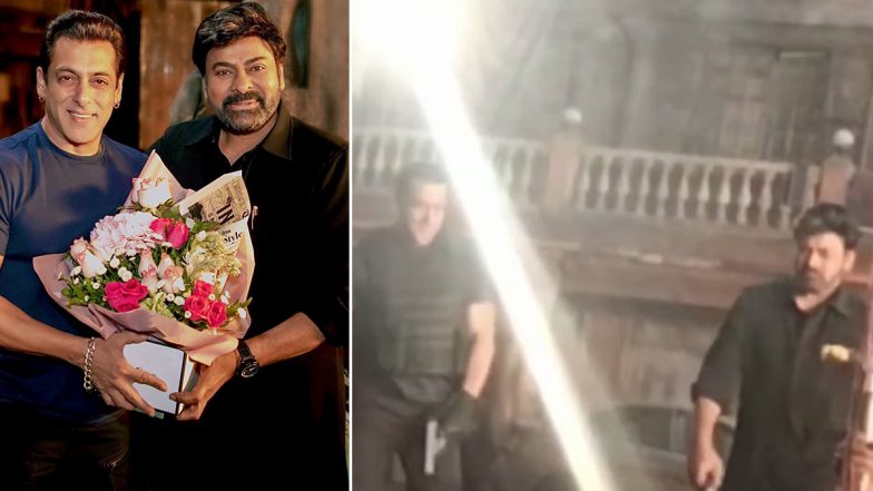 Godfather: Chiranjeevi and Salman Khan’s Leaked Picture From the Film’s Set Goes Viral!