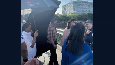 Shah Rukh Khan Shoots for Rajkumar Hirani’s Dunki at London’s Waterloo Bridge; Check Out Leaked Photo