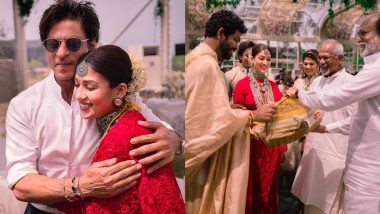 Shah Rukh Khan Hugging Nayanthara, Rajinikanth-Mani Ratnam Blessing Her and Vignesh Shivan; Married Couple Share Beautiful Pics From Their Wedding on One Month Anniversary!
