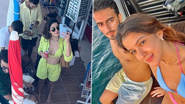 Shanaya Kapoor Poses in Bikini, Jumps in Sea and More During Her Ibiza Vacay (View Pics and Video)