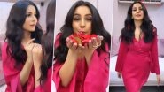 Shehnaaz Gill Plays With Rose Petals As She Dances to Sofia Reyes&rsquo; Viral Song in Pretty Pink Dress (Watch Video)