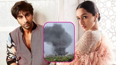 Fire Engulfs Ranbir Kapoor- Shraddha Kapoor’s Film Sets in Andheri West’s Chitrakoot Studio (Watch Video)