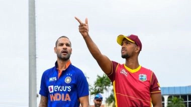 Sports News | West Indies Wins Toss, Elects to Bat First Against India in Second ODI; Avesh Khan Makes Debut
