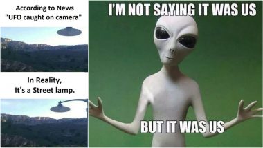 World UFO Day 2022 Funny Memes & Alien Jokes: Send These Hilarious Posts About Unidentified Flying Objects to UFO Enthusiasts & Conspiracy Theorists Around You!