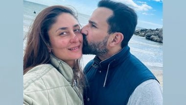 Entertainment News | Kareena Kapoor Khan Gets a 'kiss of Love' from Saif Ali Khan at English Channel